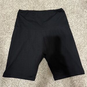 Black High-Waisted Bike Shorts
